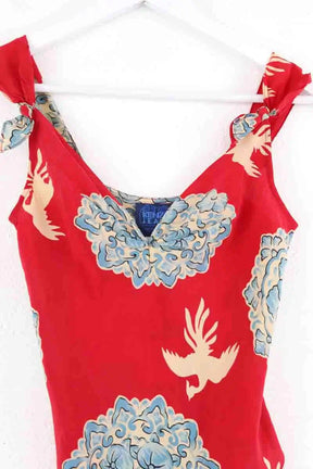 Top sans manche Kenzo Rouge en Soie