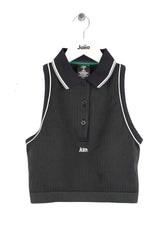 Top sans manche Kith Classic cropped polo Noir en Polyester, taille S - Seconde Main