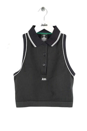 Top sans manche Kith Classic cropped polo Noir en Polyester, taille S - Seconde Main