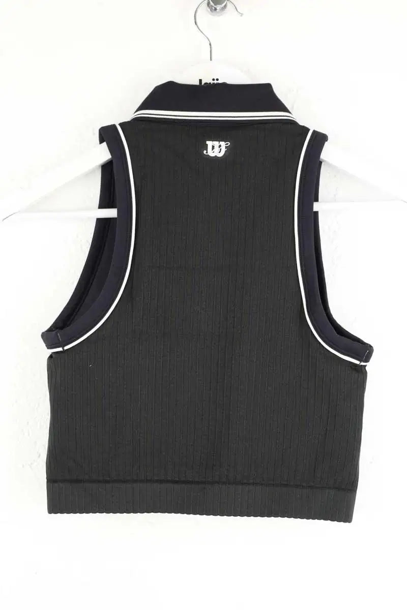 Top sans manche Kith Classic cropped polo Noir en Polyester