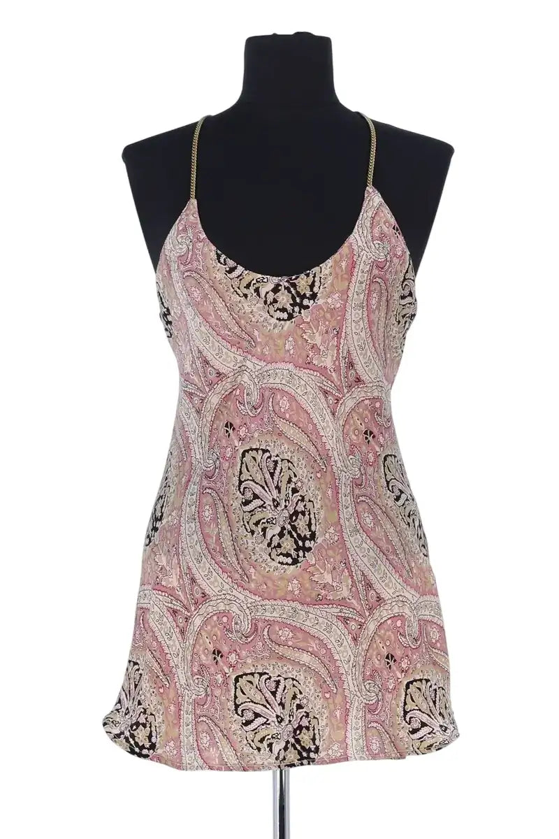 Top sans manche Laurence Bras Rose en Viscose, taille M - Seconde Main