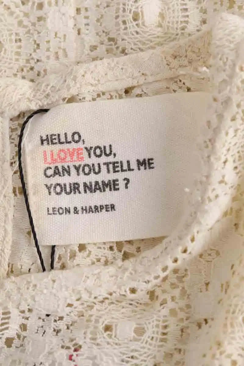 Top sans manche Leon & Harper Ecru en Coton