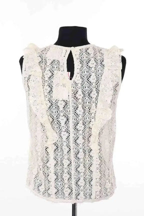 Top sans manche Leon & Harper Ecru en Coton