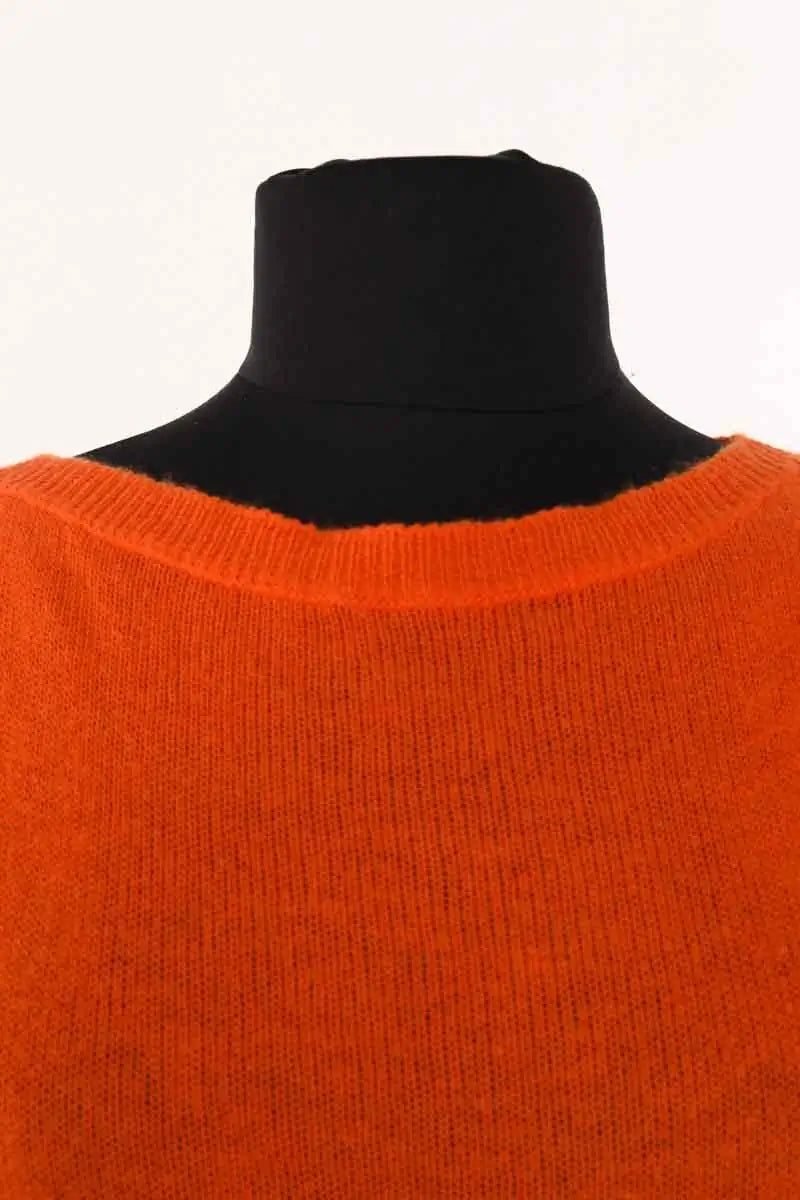 Top sans manche Louis Vuitton Orange en Cachemire