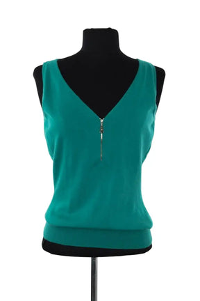 Top sans manche Louis Vuitton Vert en Cachemire, taille M - Seconde Main