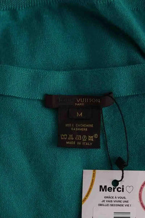 Top sans manche Louis Vuitton Vert en Cachemire