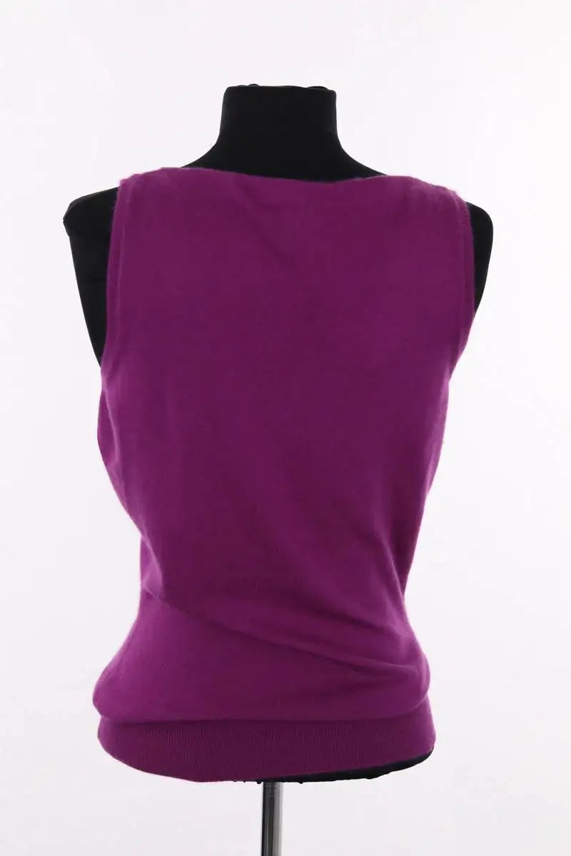 Top sans manche Louis Vuitton Violet en Cachemire