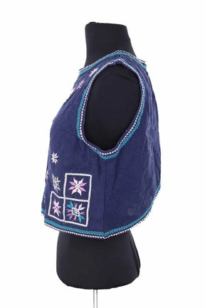 Top sans manche Louise Misha Bleu en Lin