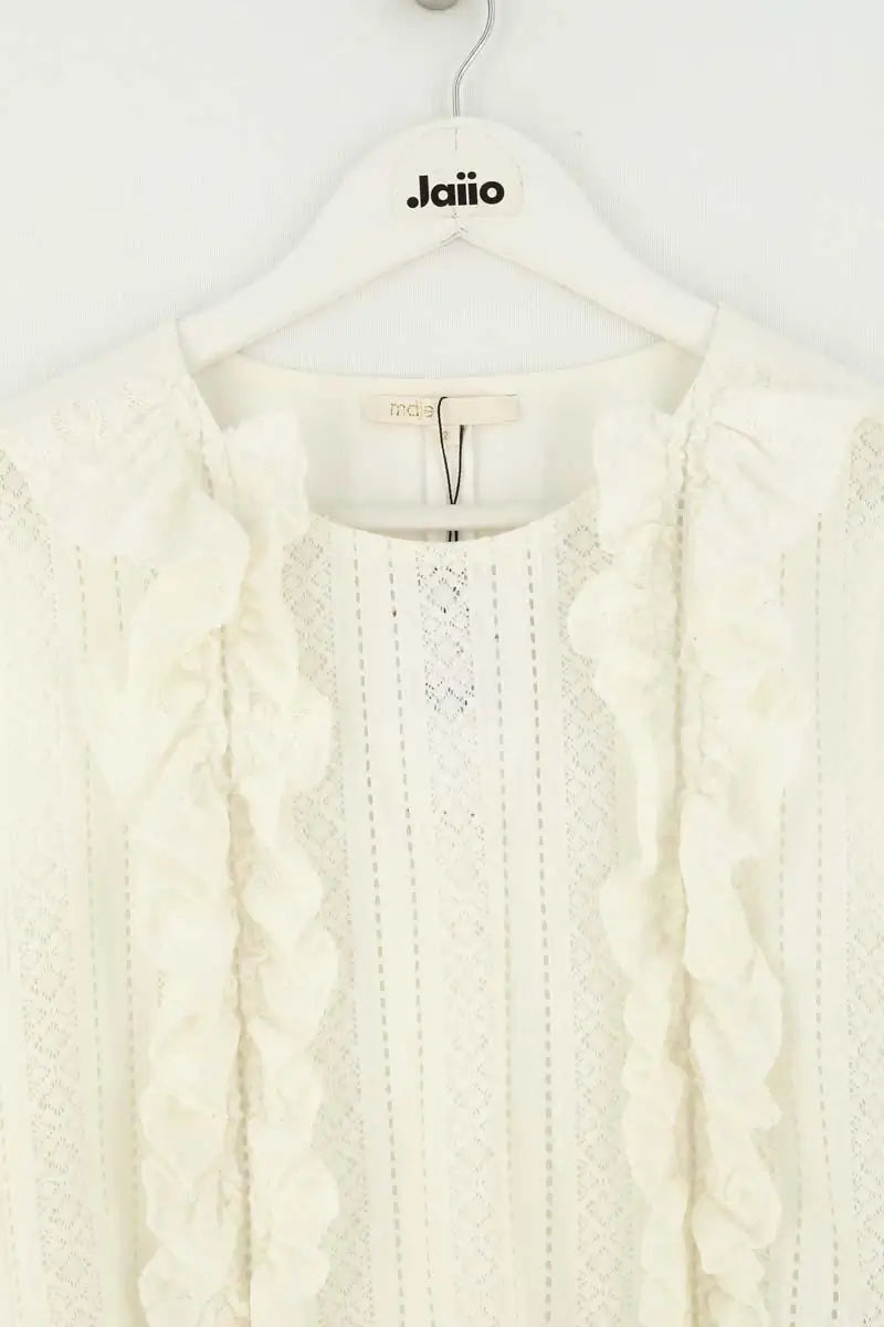 Top sans manche Maje Blanc en Synthétique