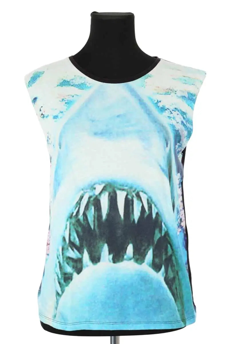 Top sans manche Maje Bleu en Coton, taille S - Seconde Main