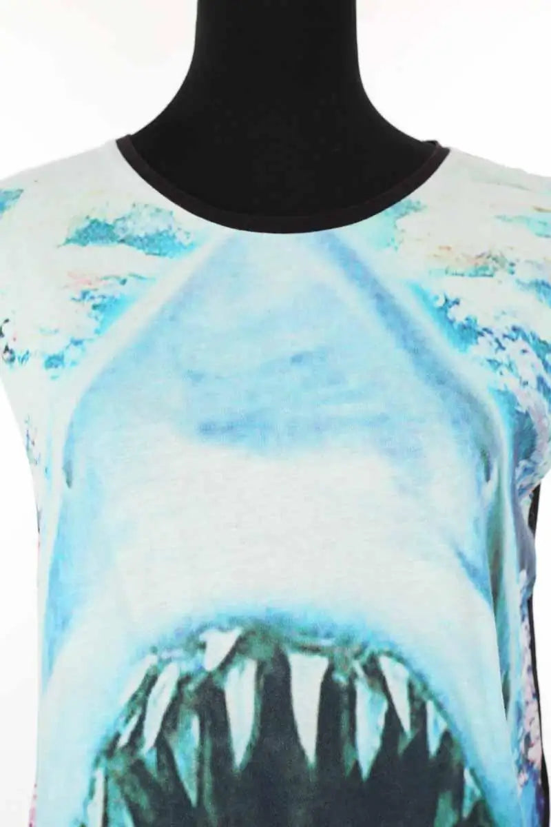 Top sans manche Maje Bleu en Coton