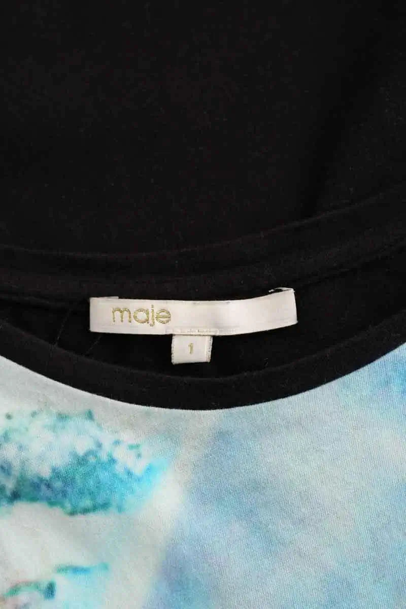 Top sans manche Maje Bleu en Coton