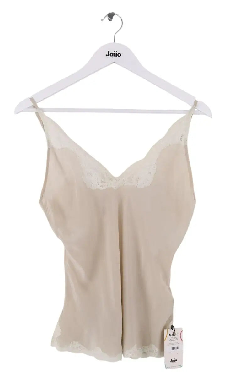 Top sans manche Maje Gris en Soie, taille S - Seconde Main