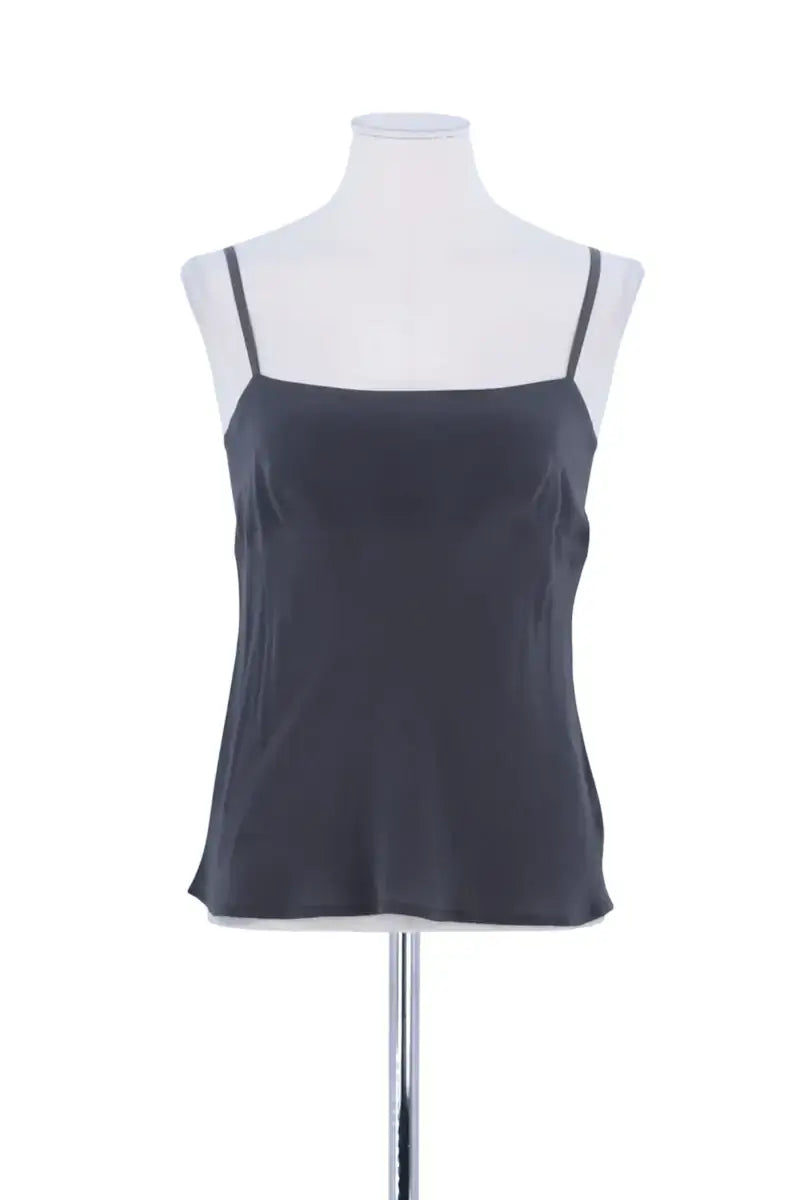 Top sans manche Maje Gris en Soie, taille S - Seconde Main
