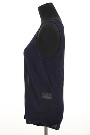 Top sans manche Maje Marine en Viscose
