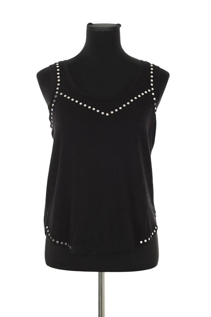 Top sans manche Maje Noir en Coton, taille S - Seconde Main