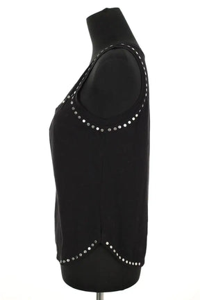Top sans manche Maje Noir en Coton
