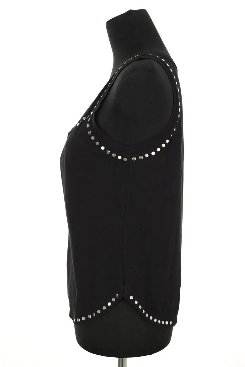 Top sans manche Maje Noir en Coton
