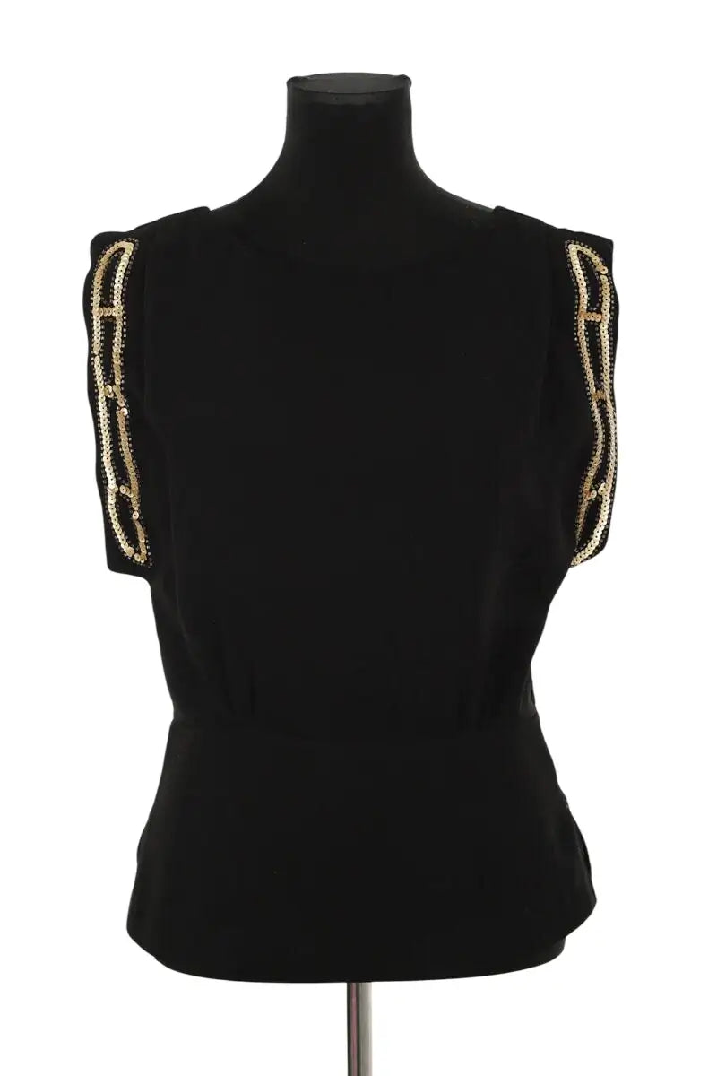 Top sans manche Maje Noir en Polyester, taille M - Seconde Main