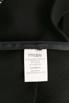 Top sans manche Maje Noir en Polyester