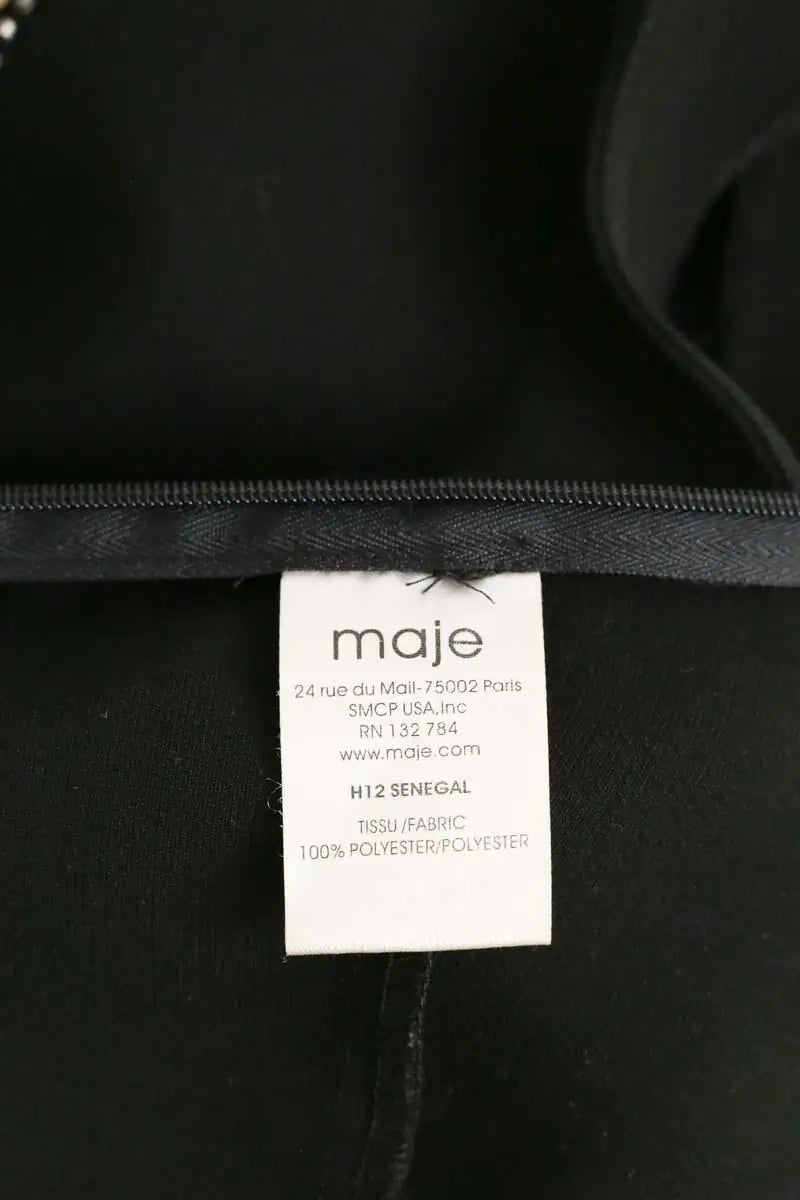 Top sans manche Maje Noir en Polyester
