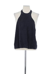 Top sans manche Maje Noir en Soie, taille M - Seconde Main