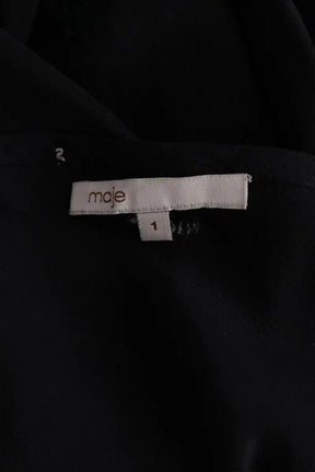Top sans manche Maje Noir en Soie