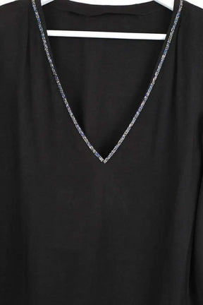 Top sans manche Maje Noir en Viscose