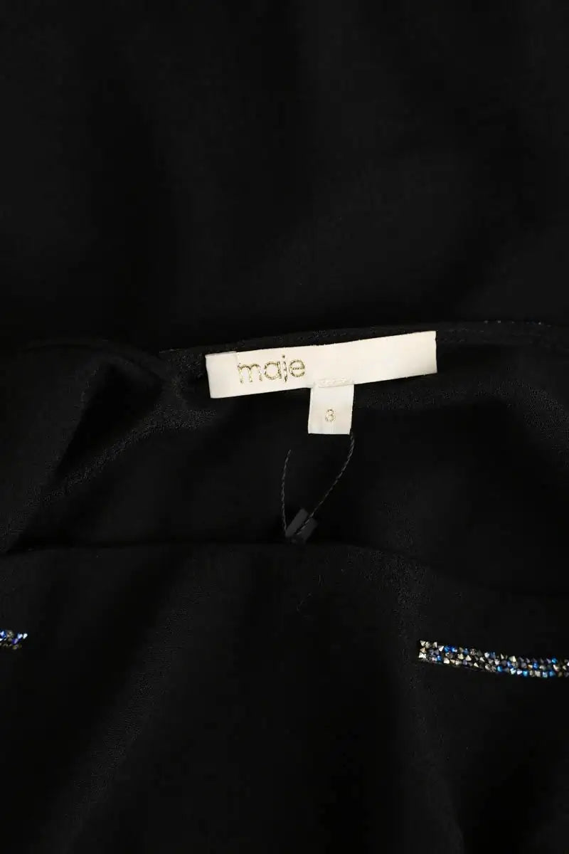 Top sans manche Maje Noir en Viscose