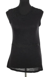Top sans manche Maje Noir en Viscose, taille M - Seconde Main