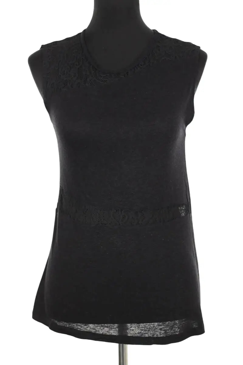 Top sans manche Maje Noir en Viscose, taille M - Seconde Main