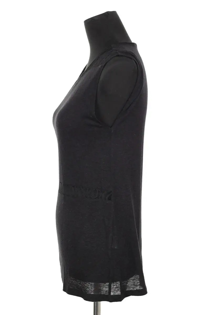 Top sans manche Maje Noir en Viscose