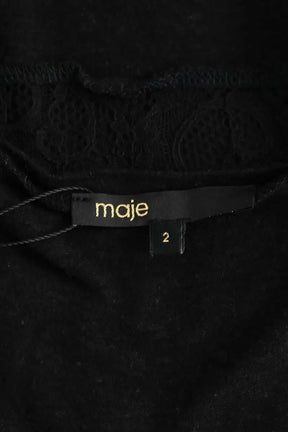 Top sans manche Maje Noir en Viscose