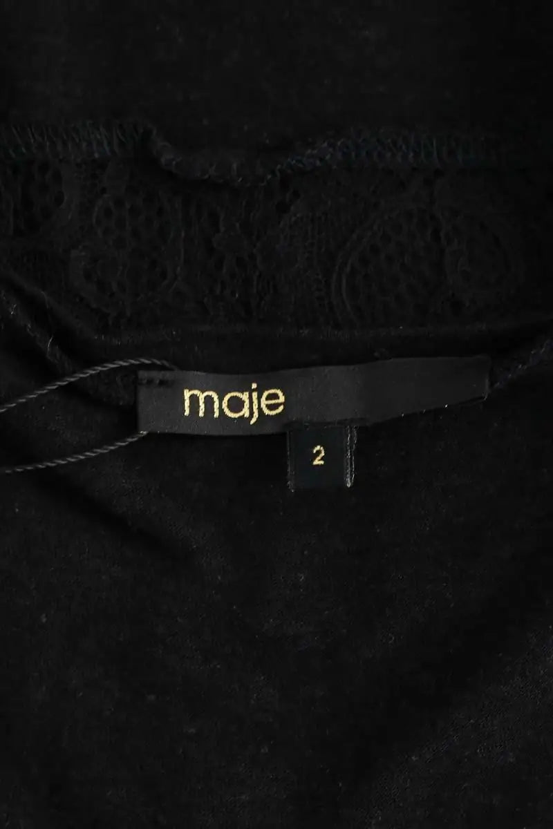 Top sans manche Maje Noir en Viscose