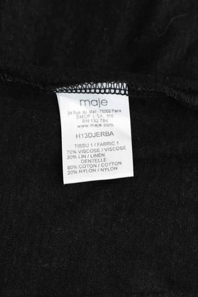 Top sans manche Maje Noir en Viscose