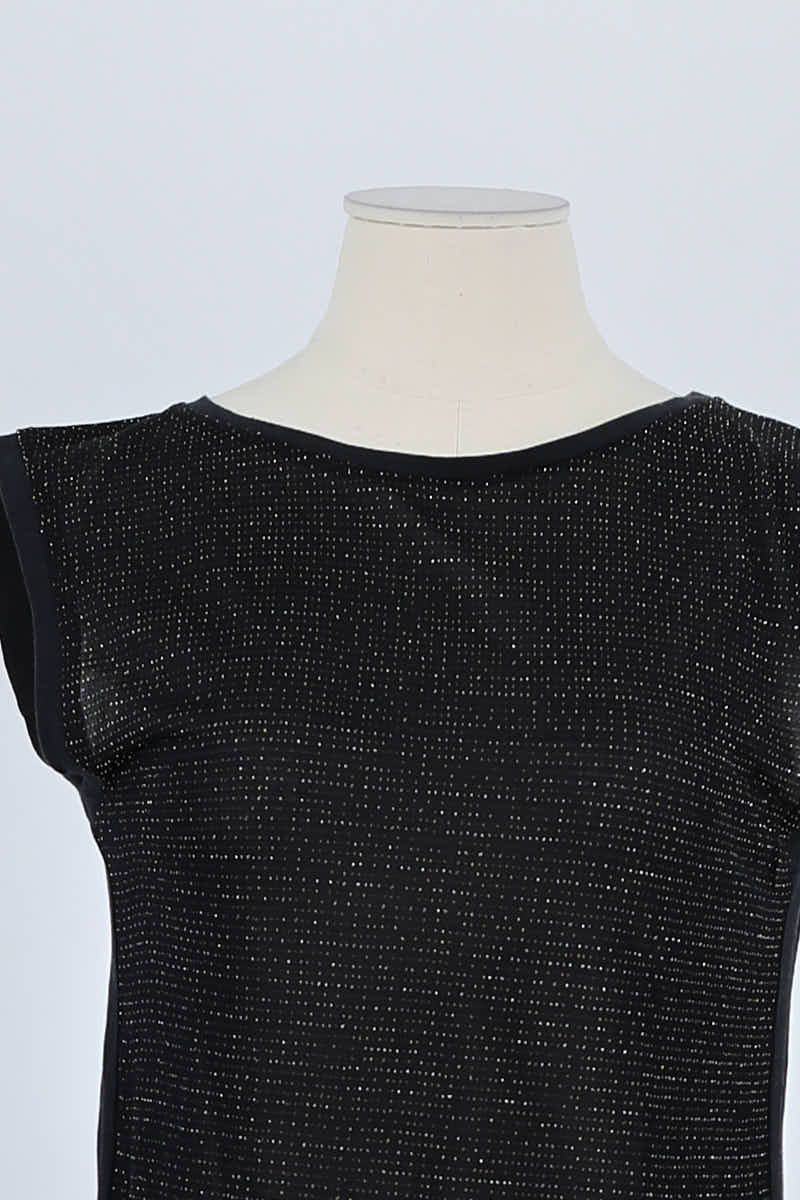 Top sans manche Maje Noir en Viscose