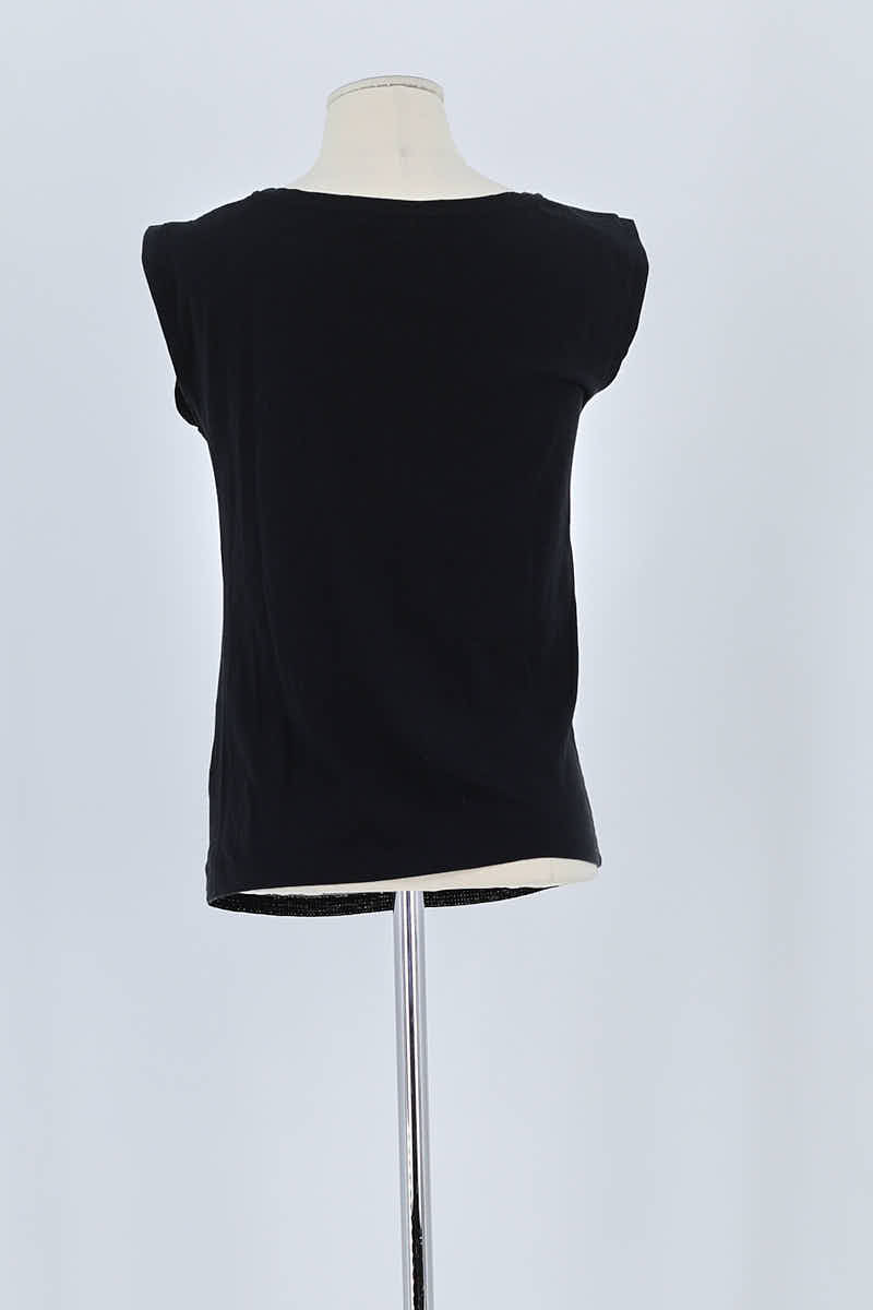 Top sans manche Maje Noir en Viscose