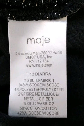Top sans manche Maje Noir en Viscose