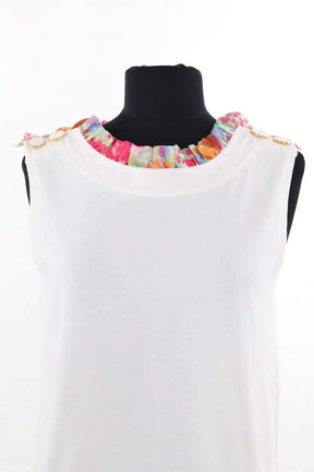 Top sans manche Manoush Blanc en Coton