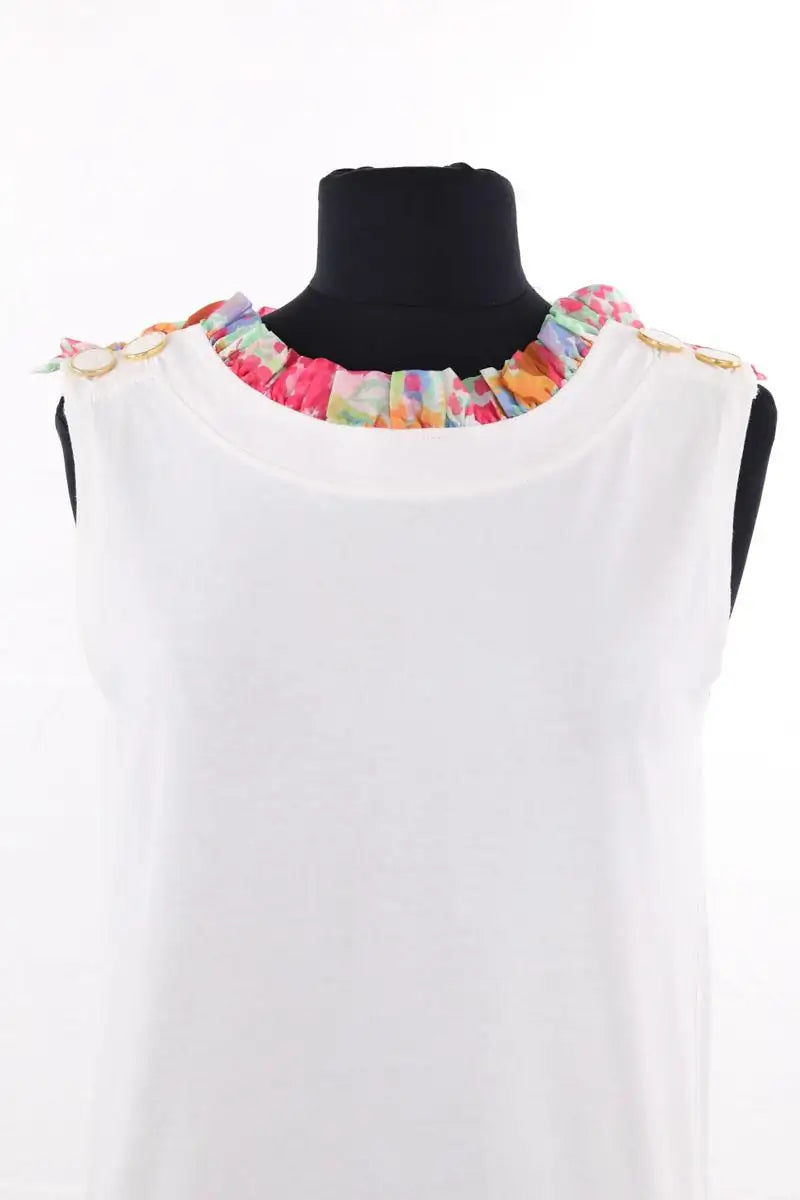 Top sans manche Manoush Blanc en Coton