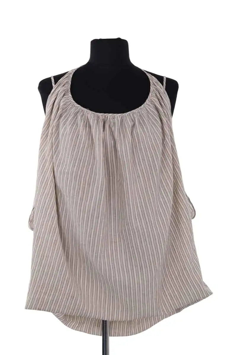 Top sans manche Marni Beige en Coton, taille XL - Seconde Main