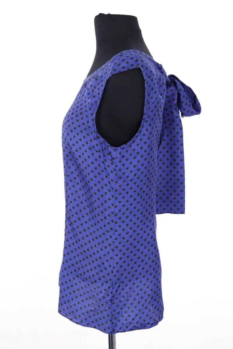Top sans manche Marni Bleu en Soie