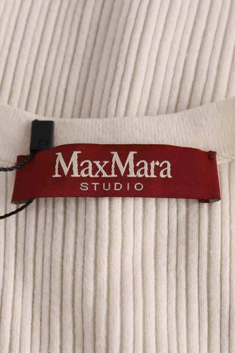 Top sans manche Max Mara Ecru en Laine