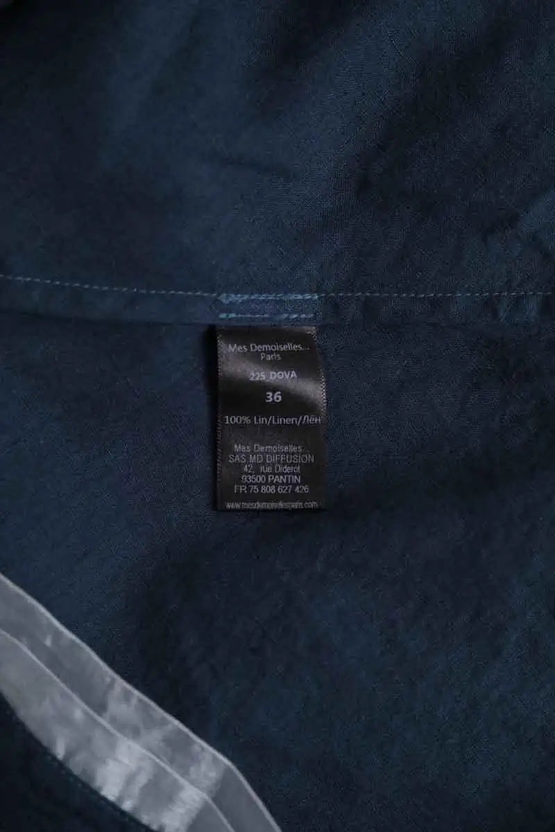 Top sans manche Mes Demoiselles Bleu en Lin