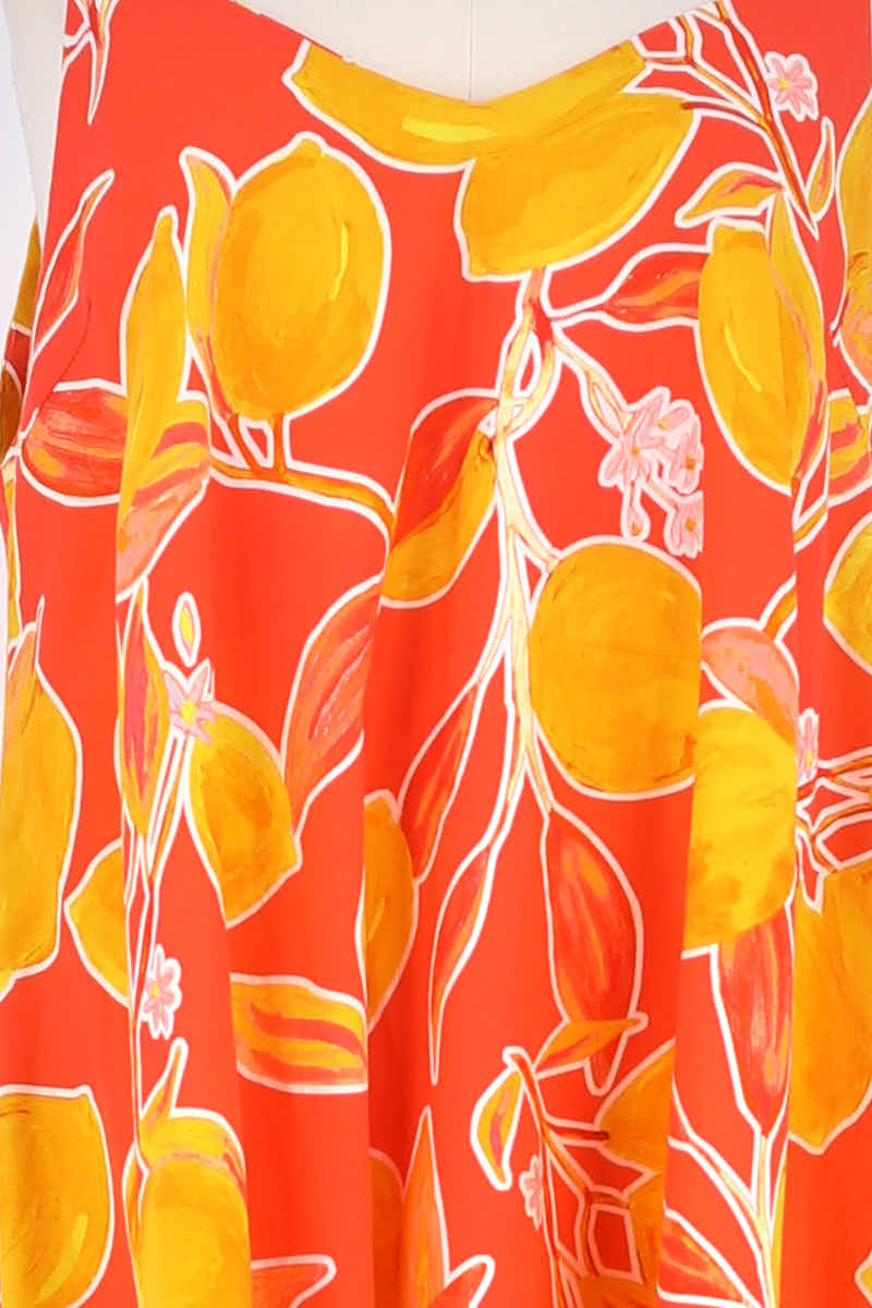 Top sans manche Modetrotter Orange en Coton