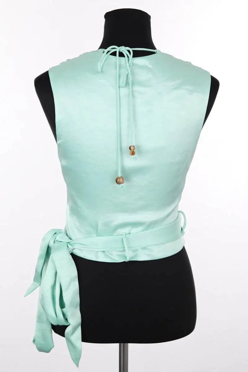 Top sans manche Nanushka Vert en Synthétique