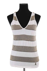 Top sans manche Patrizia Pepe Doré en Coton, taille XS - Seconde Main