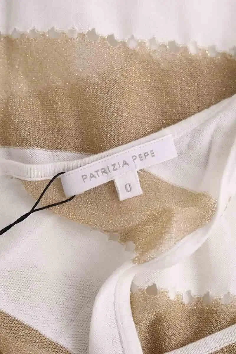 Top sans manche Patrizia Pepe Doré en Coton