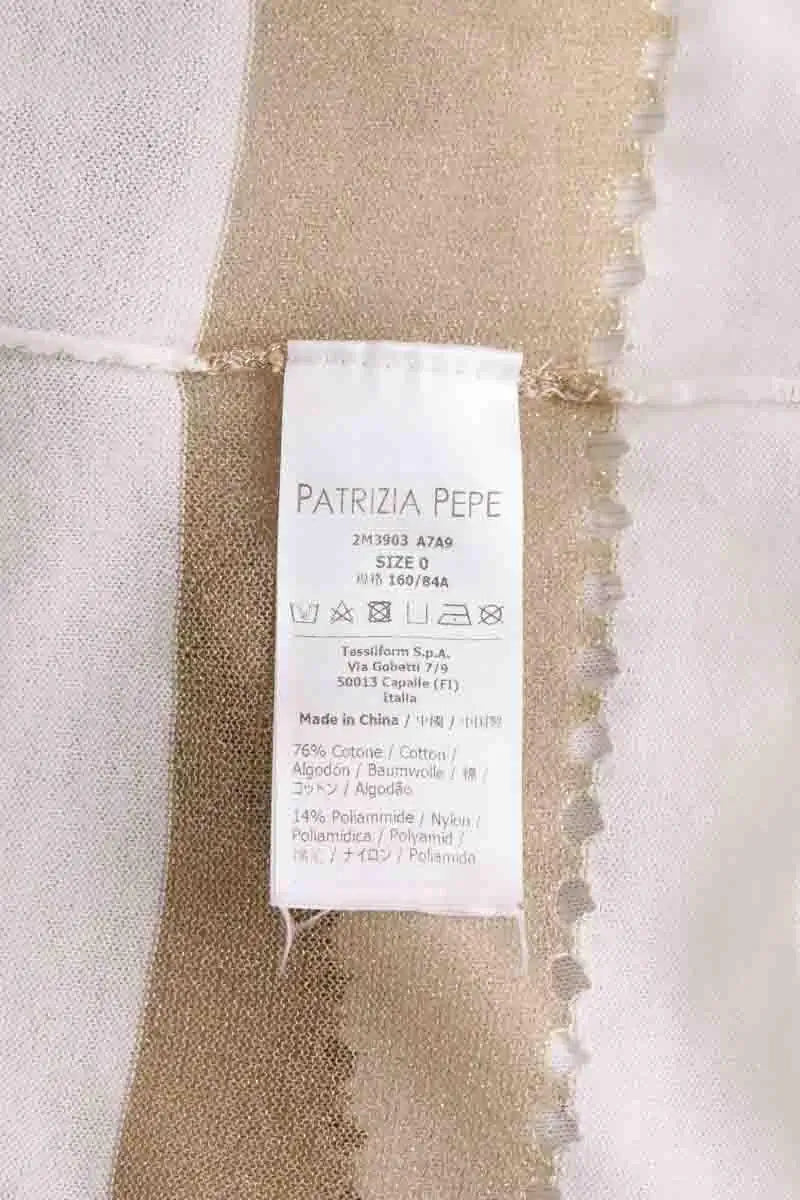 Top sans manche Patrizia Pepe Doré en Coton