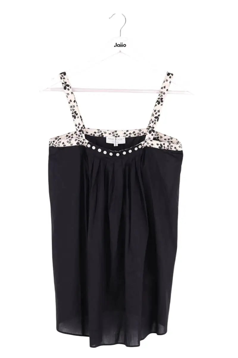 Top sans manche Paul & Joe Noir en Soie, taille M - Seconde Main